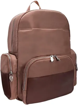 McKlein 17" Nylon Dual Compartment Laptop Backpack- CUMBERLAND- Khaki