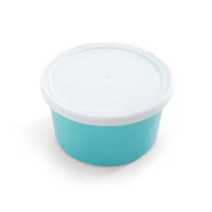 MediChoice Denture Cup, With Opaque Lid, 8 Ounce, Teal (Bag of 25)