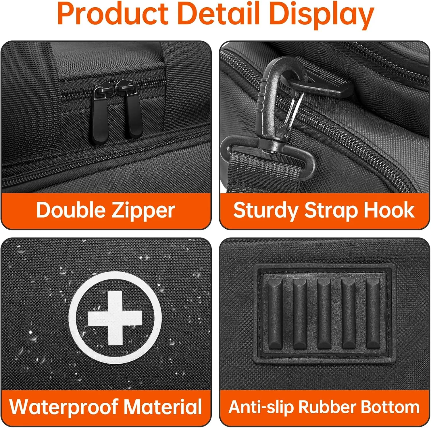 Medicine Storage Bag, Pill Bottle Organizer with Portable Small Pouch, Medication Bottle Organizer Empty with Shoulder Strap for Home Storage and Travel