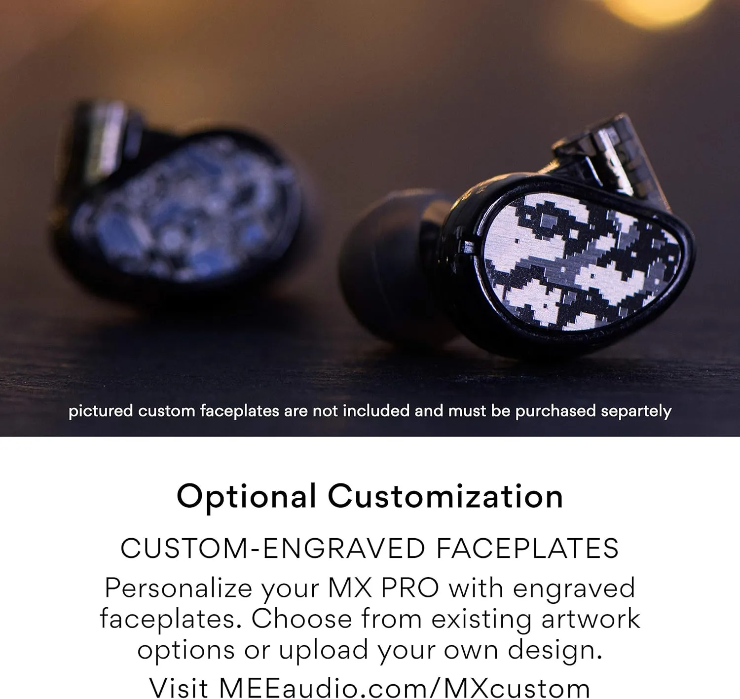 MEE Audio MX1 PRO Advanced Dynamic Driver Musician's in Ear Monitor Headphones with Balanced Sound; Noise Isolating Earbuds Earphones w/Memory Wire, Optional Customization & Detachable Cables