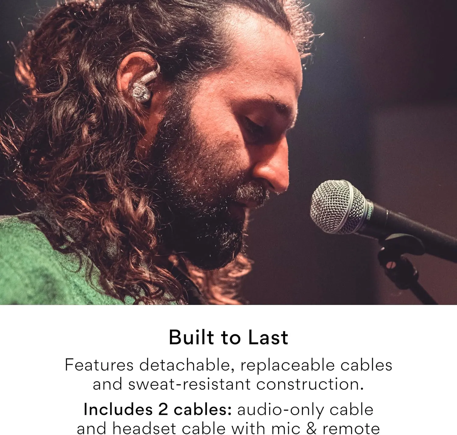 MEE audio Professional MX2 PRO Dual-Driver Hybrid Musician's in Ear Monitor Headphones with Dedicated Subwoofer for Realistic Bass, Noise Isolating Earphones with Detachable Cables, Transparent