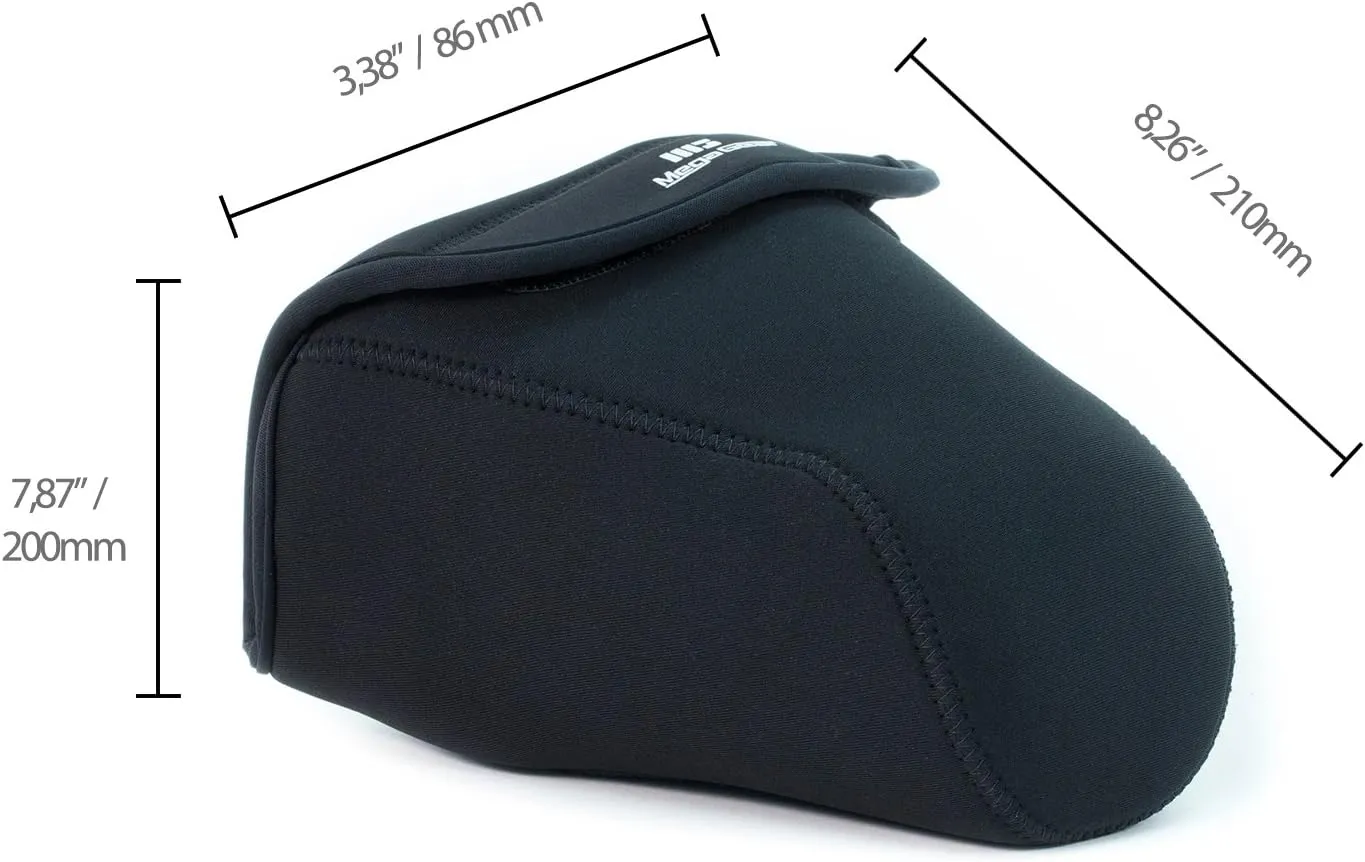 MegaGear ''Ultra Light'' Neoprene Camera Case, Cover, Bag Protector for DSLR Cameras Canon EOS 7D Mark II, 70D, Rebel T5i, 6D, Rebel T4i, 5D Mark III, 60D, Black insade Red (MG090)