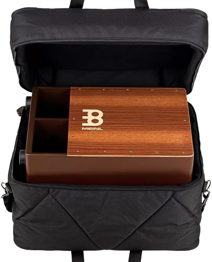 Meinl Percussion Professional Large Cajon Box Drum Bag — Heavy-Duty Fabric, Adjustable Shoulder Strap and Carrying Grip, 2-Year Warranty, Black, (MCJB-L)