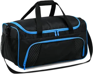 Mens Gym Bag 21 inch Large Overnight Weekender Duffle Bag for Travel Sport-Black/Blue