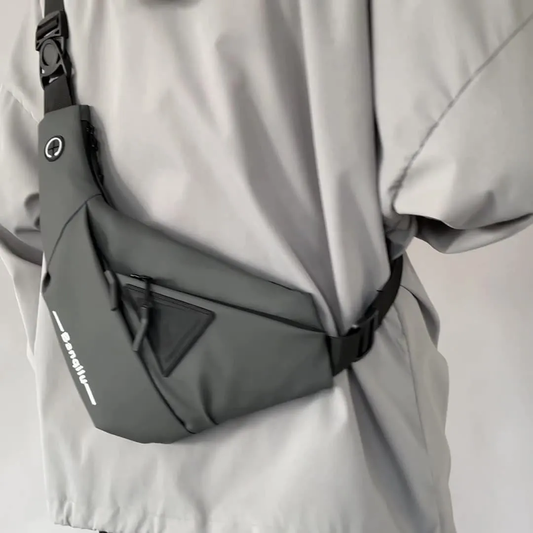 Men's Lightweight Crossbody Bag, Anti-Theft Sling Backpack for Travel, Hiking, Running & Daily Use.