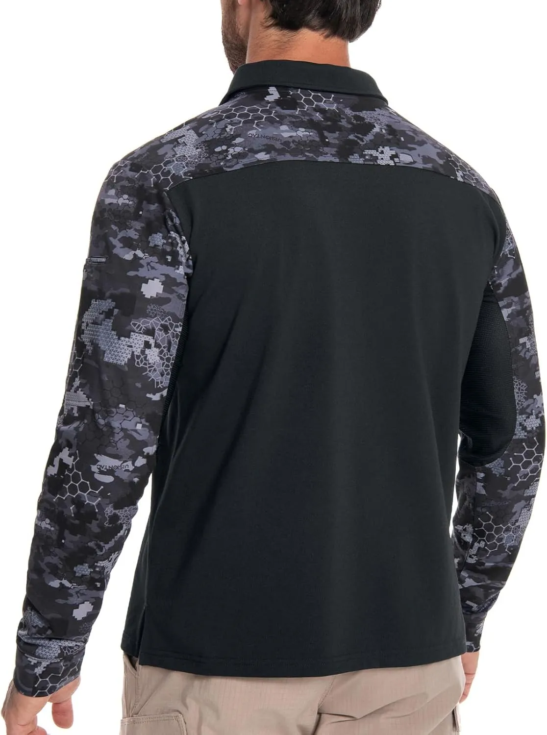 Men's Tactical Polo Shirts Long Sleeve Athletic Golf Outdoor Lightweight Performance Sports Shirt