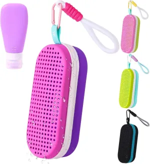 MERIABNY Swim Goggles Case for Swimmer Swimming Goggles Holder with Travel Bottle