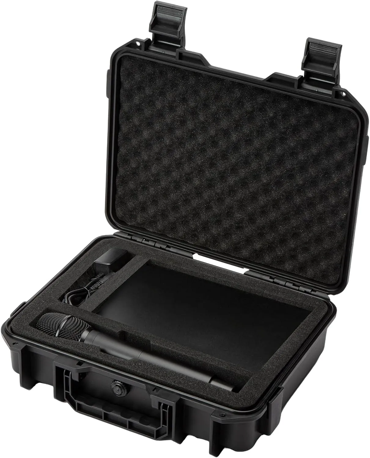 Microphone Carrying Storage Hard Case  Custom Foam（Pre-cut Mic Slot & DIY Foam）| for Mic Audio Gear Mic Bag Microphone Hard Carrying Travel Case