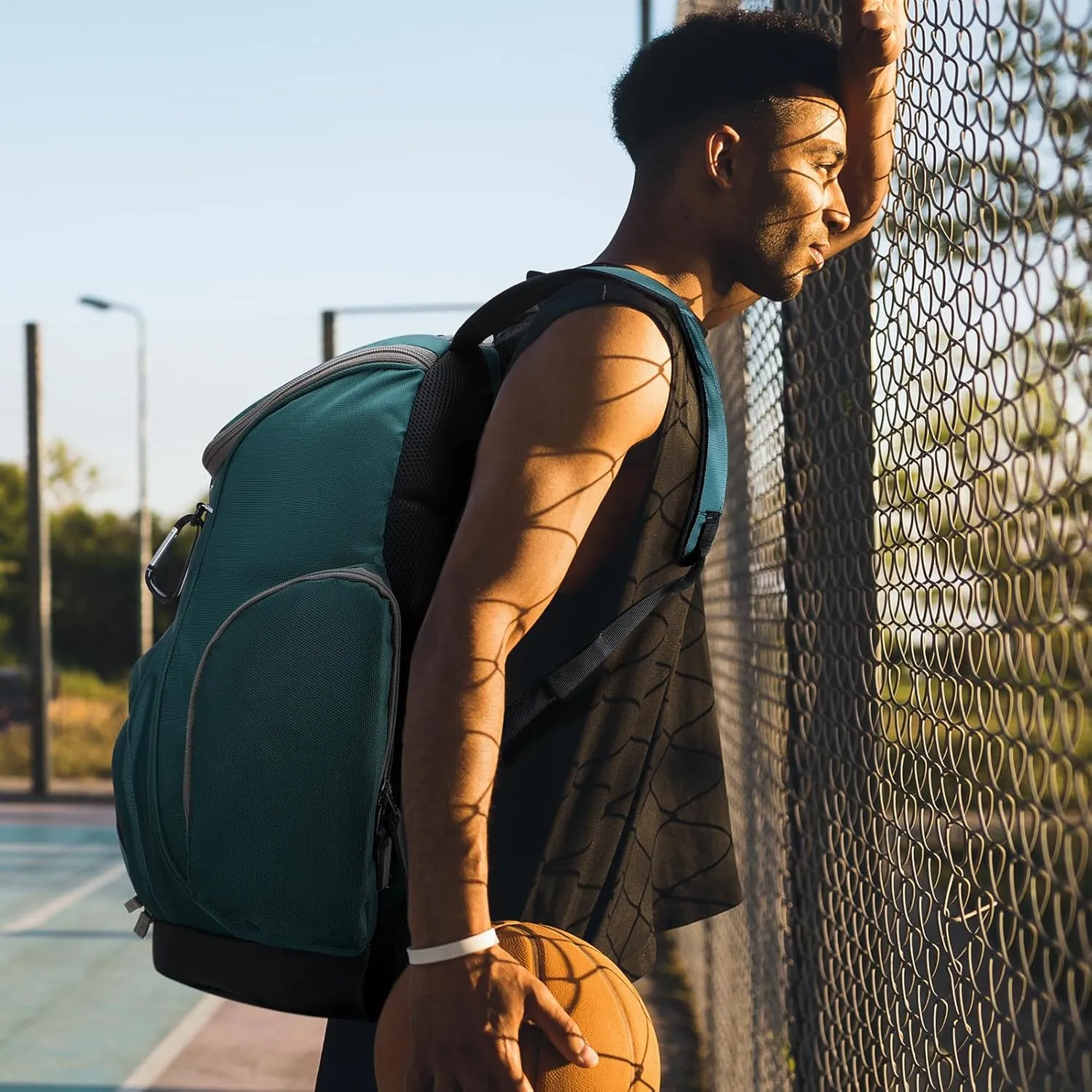 MIER Basketball Backpack Large Sports Soccer Bag with Ball/Shoes Holder for Men Women Volleyball Gym Equipment Training, 40L