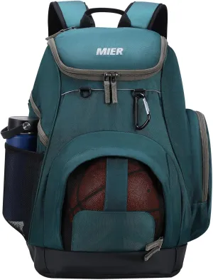 MIER Basketball Backpack Large Sports Soccer Bag with Ball/Shoes Holder for Men Women Volleyball Gym Equipment Training, 40L