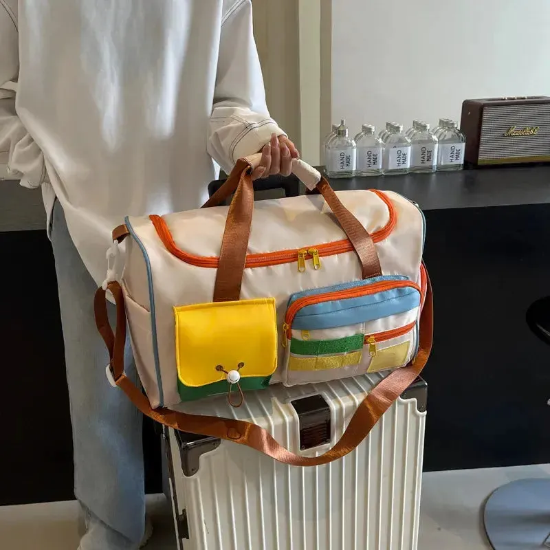 Mighty | Color Block Multi Pockets Travel Bag