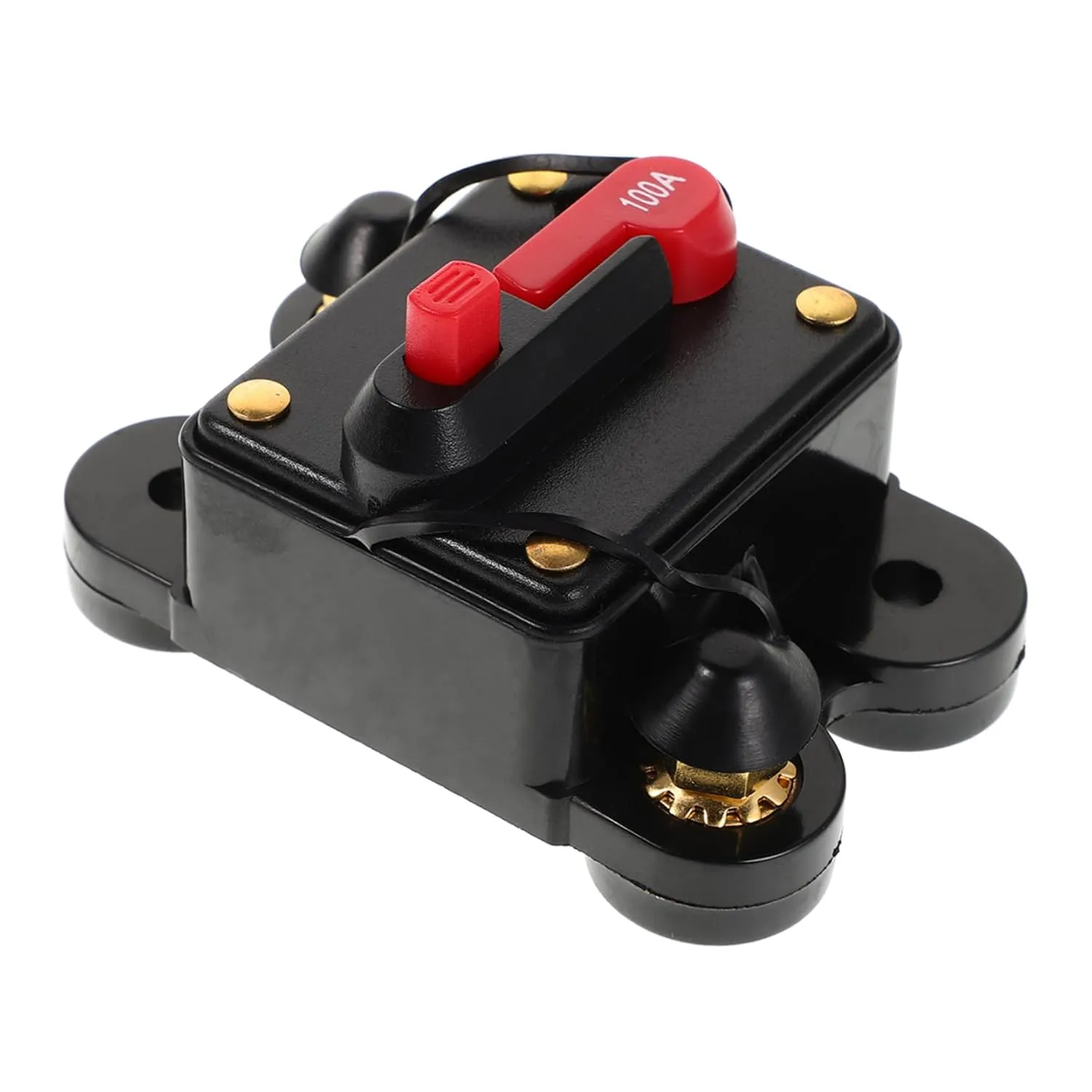 Mikinona Circuit Breaker for Car Auto Marine Boat 100a Breaker Waterproof Switch Marine Boat Rv Audio Fuse Block Overload Short Circuit Protection Easy Install
