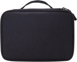 Milisten Double Layer Electronic Accessories Organizer Bag, Travel Cable Storage Case for Usb, Phone, Charger, Black, 9.25 X 6.69 X 3.14 Inches