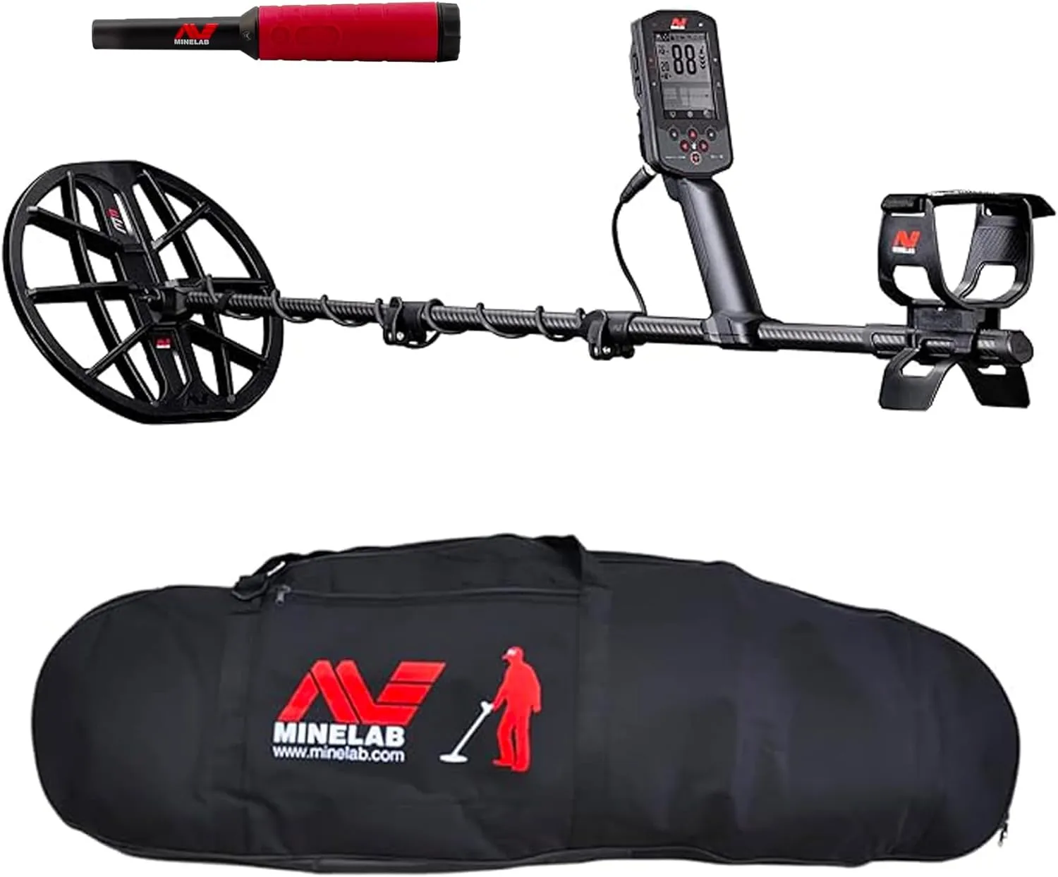 MINELAB MANTICORE Metal Detector Professional Bundle for Adults with PRO-FIND 40 Waterproof Pinpointer & Universal Metal Detector Carry Bag
