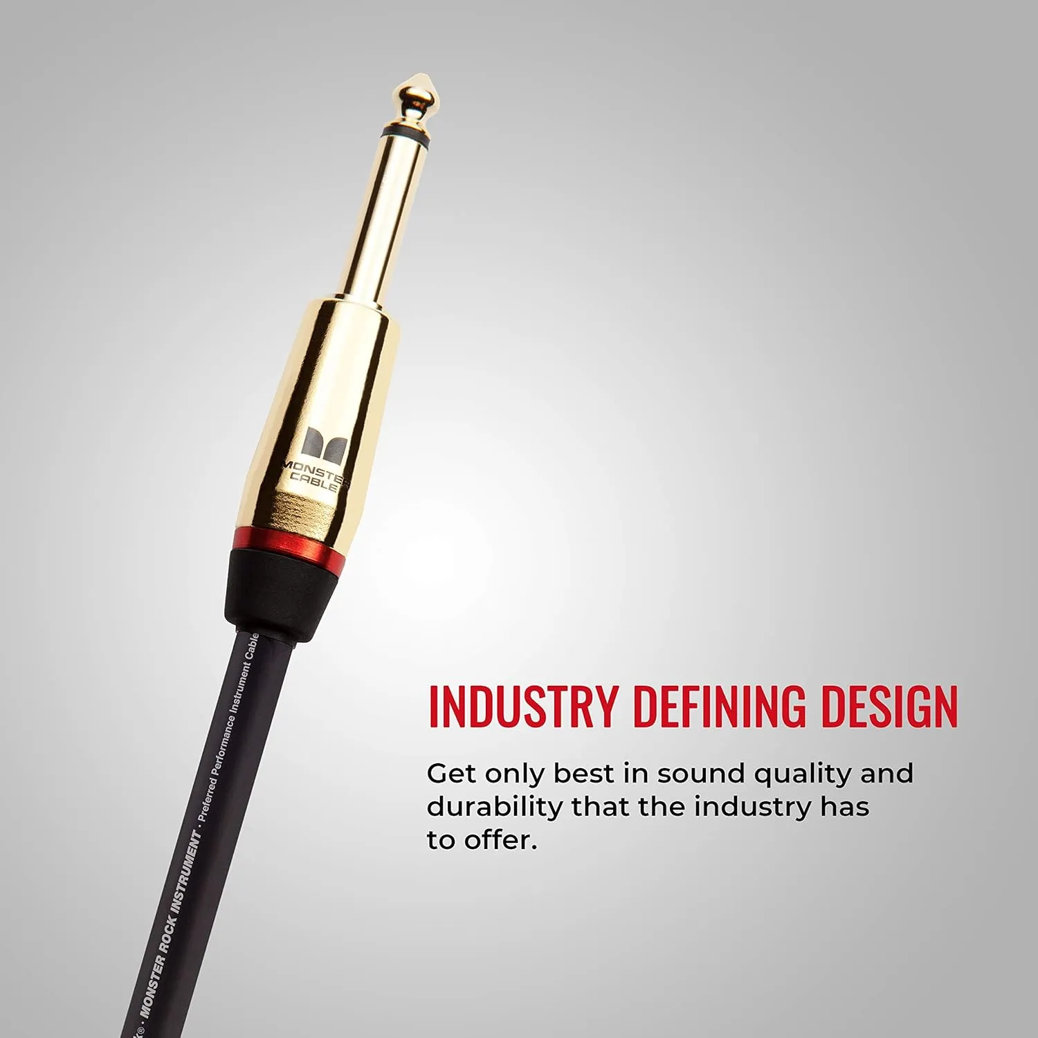 Monster Prolink Rock Instrument Cable. 21 ft Right Angle to Straight Monster Guitar Cable. For Electric Guitar Cable. 95% Copper Braided Shielded Guitar Cable