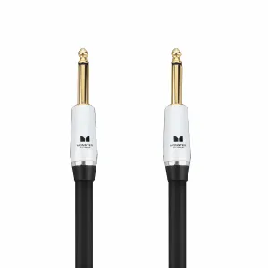 Monster Prolink Studio Pro 2000 Instrument Cable. 12 ft Straight to Straight Cable. 95% Copper Braided Electric Guitar Cable. Duraflex Protective Jacket w/ 24k Gold Contacts