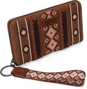 Montana West × Wrangler Wristlet Western Wallet Boho Aztec Credit Card Holder for Women