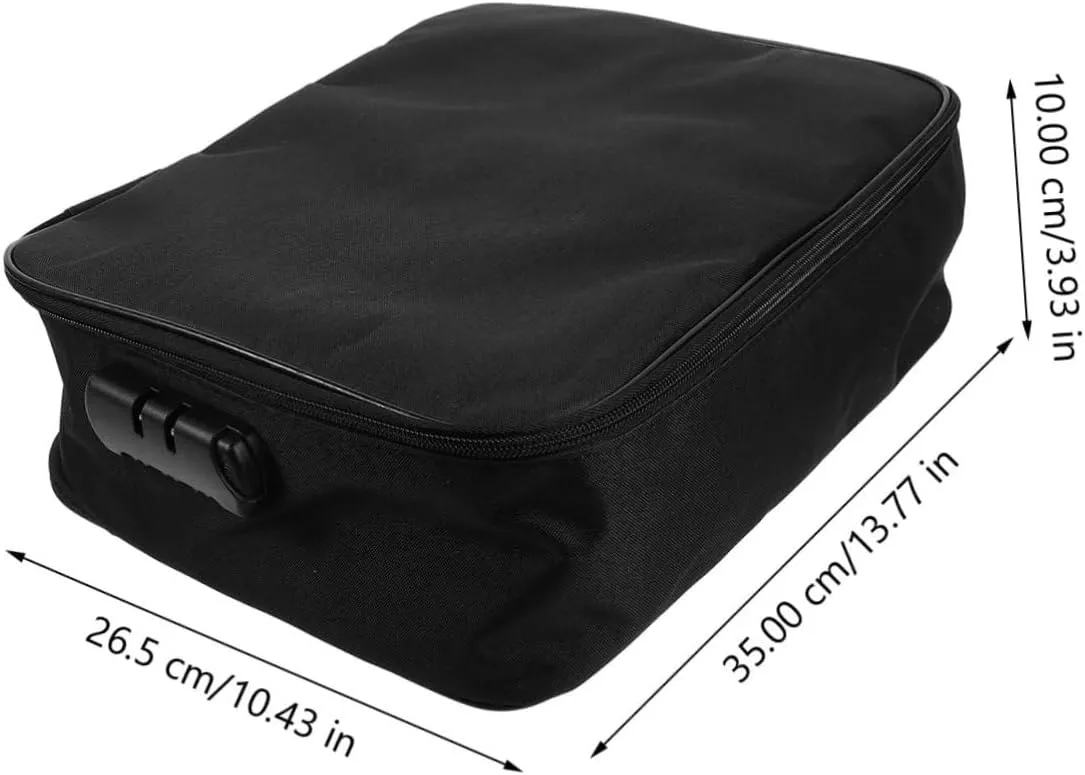 Multi-layer Id Storage Bag Travel Pouches Lock Large Organizer Pouch for Documents Photo and Travel Needs