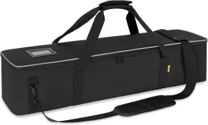 Multifunctional Tripod Bag 32 X 7 X 7 Inches / 81 X 18 X 18 cm Heavy Duty Tripod Carrying Case with Handle for Lights, Speakers, Cameras, Booms, Microphone Stands, Black