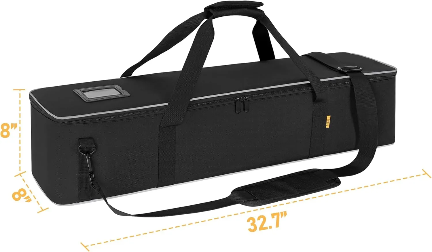 Multifunctional Tripod Bag 32 X 7 X 7 Inches / 81 X 18 X 18 cm Heavy Duty Tripod Carrying Case with Handle for Lights, Speakers, Cameras, Booms, Microphone Stands, Black