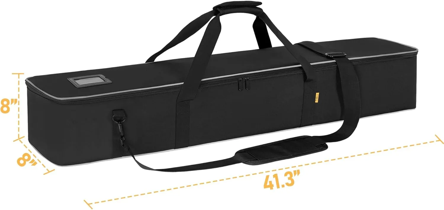 Multifunctional Tripod Bag 40 X 7 X 7 Inches / 101.5 X 18 X 18 cm Heavy Duty Tripod Carrying Case with Handle for Lights, Speakers, Cameras, Booms, Microphone Stands, Black