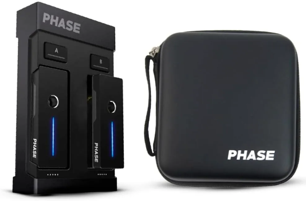 MWM Phase Essential Wireless DVS Controller ES Bundle with Phase Case (Fits Phase Essential and Ultimate and Cables, Black) (2 Items)