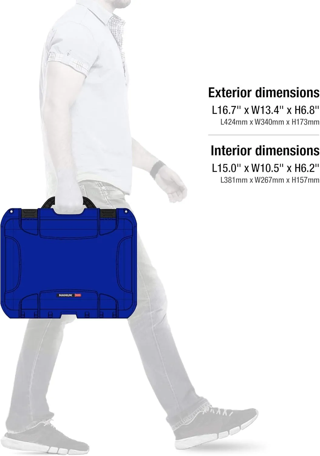 Nanuk 920 Waterproof Hard Case with Padded Dividers - Blue (920-2008)