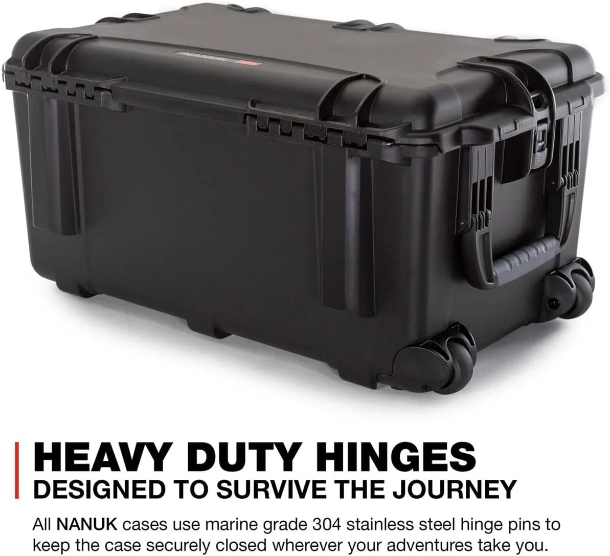 Nanuk Wheeled Series 965 Lightweight NK-7 Resin Waterproof Hard Case with Foam Insert, Black