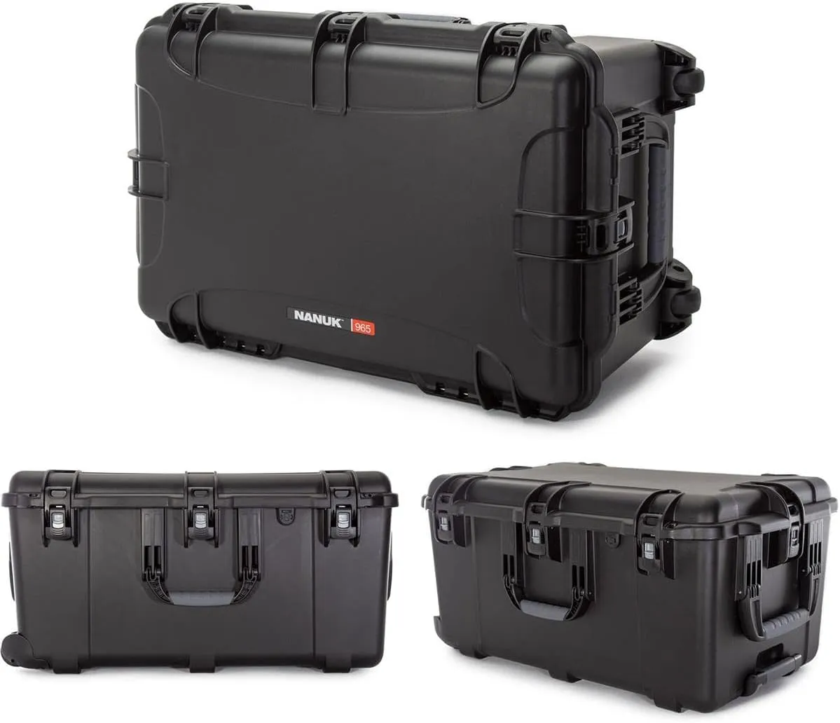 Nanuk Wheeled Series 965 Lightweight NK-7 Resin Waterproof Hard Case with Foam Insert, Black