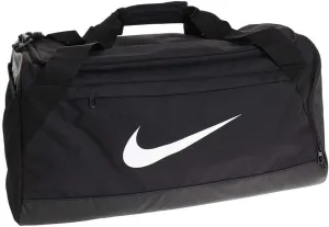 Nike Brasilia Training Duffel Bag, Versatile Bag with Padded Strap and Mesh Exterior Pocket, Medium, Black/Black/White