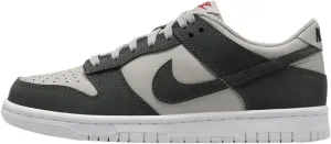 Nike Dunk Low Big Kids' Shoes (FZ1000-001, Light Iron Ore/White/Gym Red/Anthracite) Size 4.5