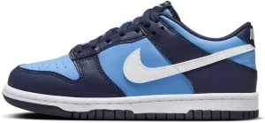 Nike Dunk Low Big Kids' Shoes (HF0031-400, University Blue/Midnight Navy/White) Size 6