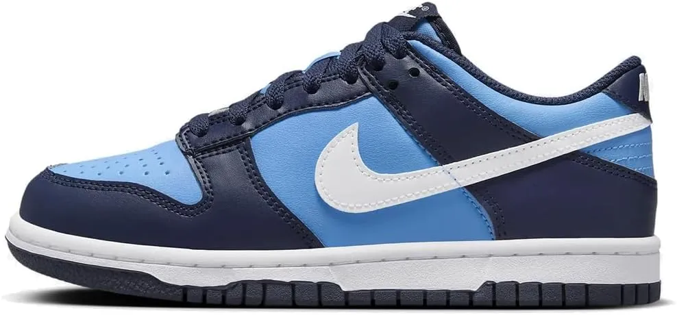 Nike Dunk Low Big Kids' Shoes (HF0031-400, University Blue/Midnight Navy/White) Size 6