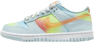 Nike Dunk Low Big Kids' Shoes (HF4797-474, Glacier Blue/Light Lemon Twist/Aquarius Blue/Total Orange) Size 7