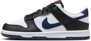 Nike Dunk Low Big Kids' Shoes (HJ9202-001, Black/White/University Red/Midnight Navy) Size 6