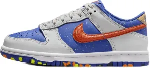 Nike Dunk Low Big Kids' Shoes (HJ9233-025, Photon Dust/Astronomy Blue/Volt/Total Orange) Size 5