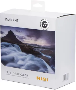 NiSi, V7 Starter Kit - 100mm Square Filter Holder, 82mm Ring, True Color CPL, 3 Adapter Rings with 3-Stop Medium GND Filters and 10-Stop ND Filters - Camera Accessories Gear for Film and Photography