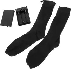 NOLITOY 1pair Heated Socks for Cold Prevention Cotton Electric Heating Stockings Unisex Warmth for Home Travel Portable Comfortable Design Battery Operated Thermal Foot Warmer