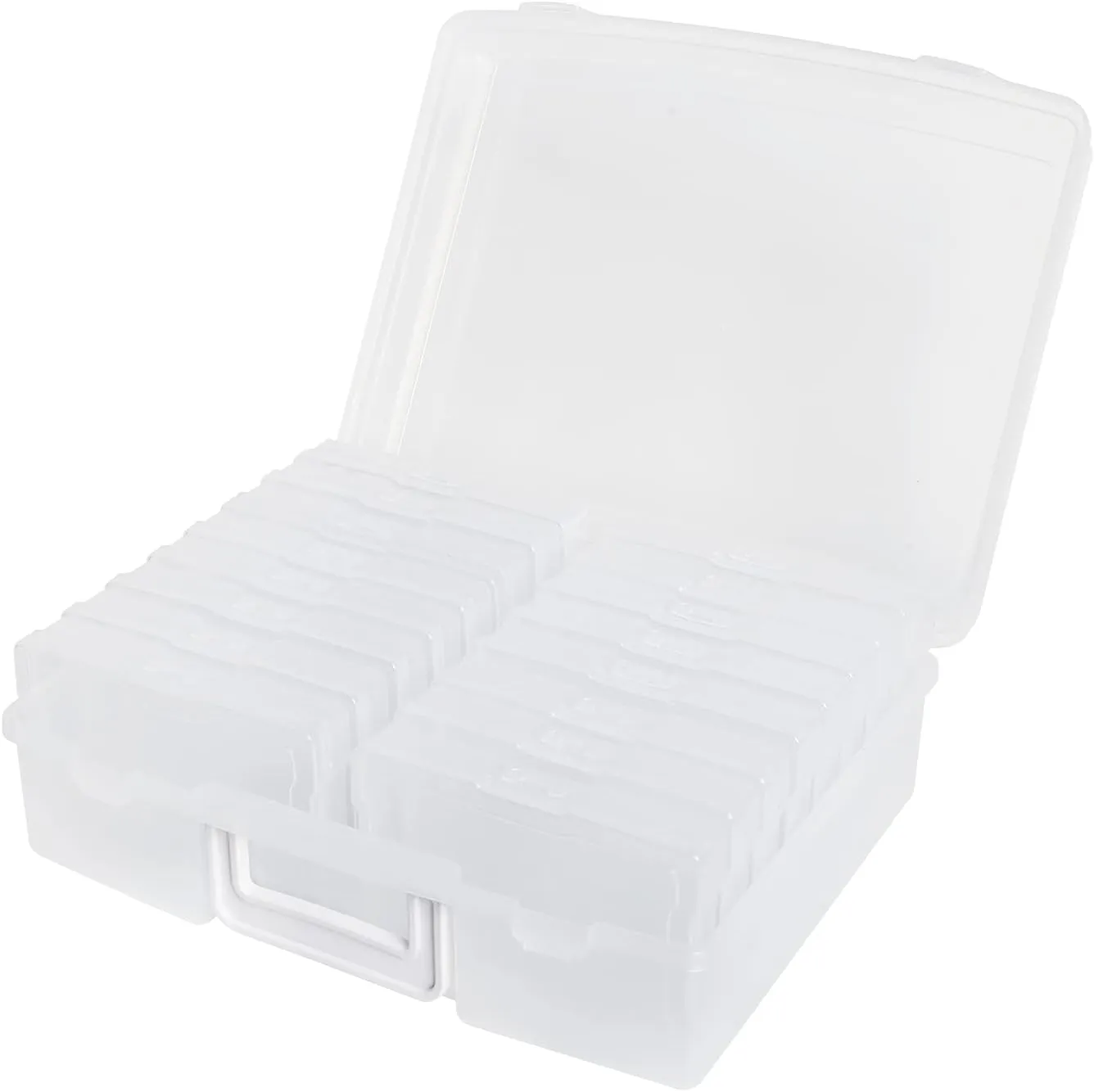 Novelinks Photo 4x6" Box Storage, 16 Inner Cases (Clear) condition new but cracked on corner