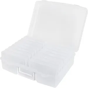 Novelinks Photo 4x6" Box Storage, 16 Inner Cases (Clear) condition new but cracked on corner