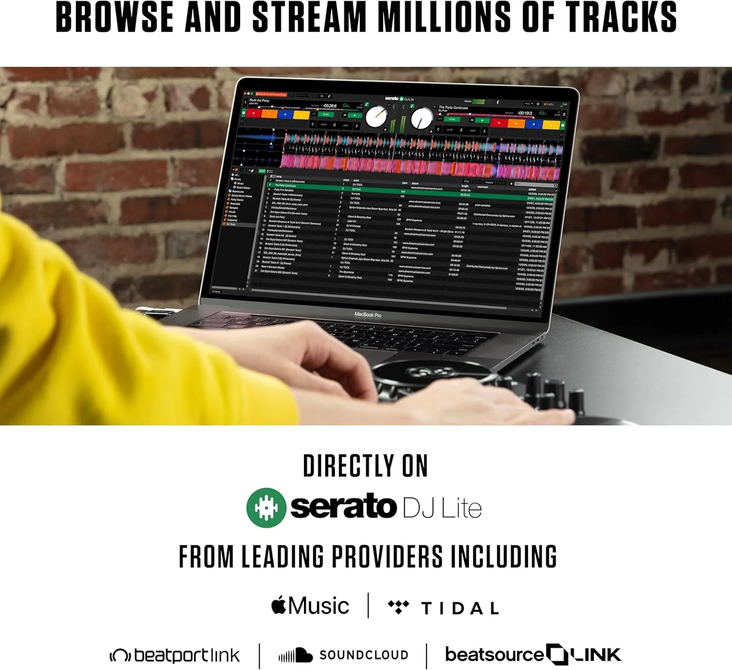 Numark Mix II Controller Set for Beginners with Built-in Party Lights Mixer for Serato DJ Lite and Algoriddim djay Pro AI