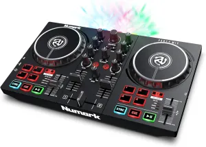 Numark Mix II Controller Set for Beginners with Built-in Party Lights Mixer for Serato DJ Lite and Algoriddim djay Pro AI