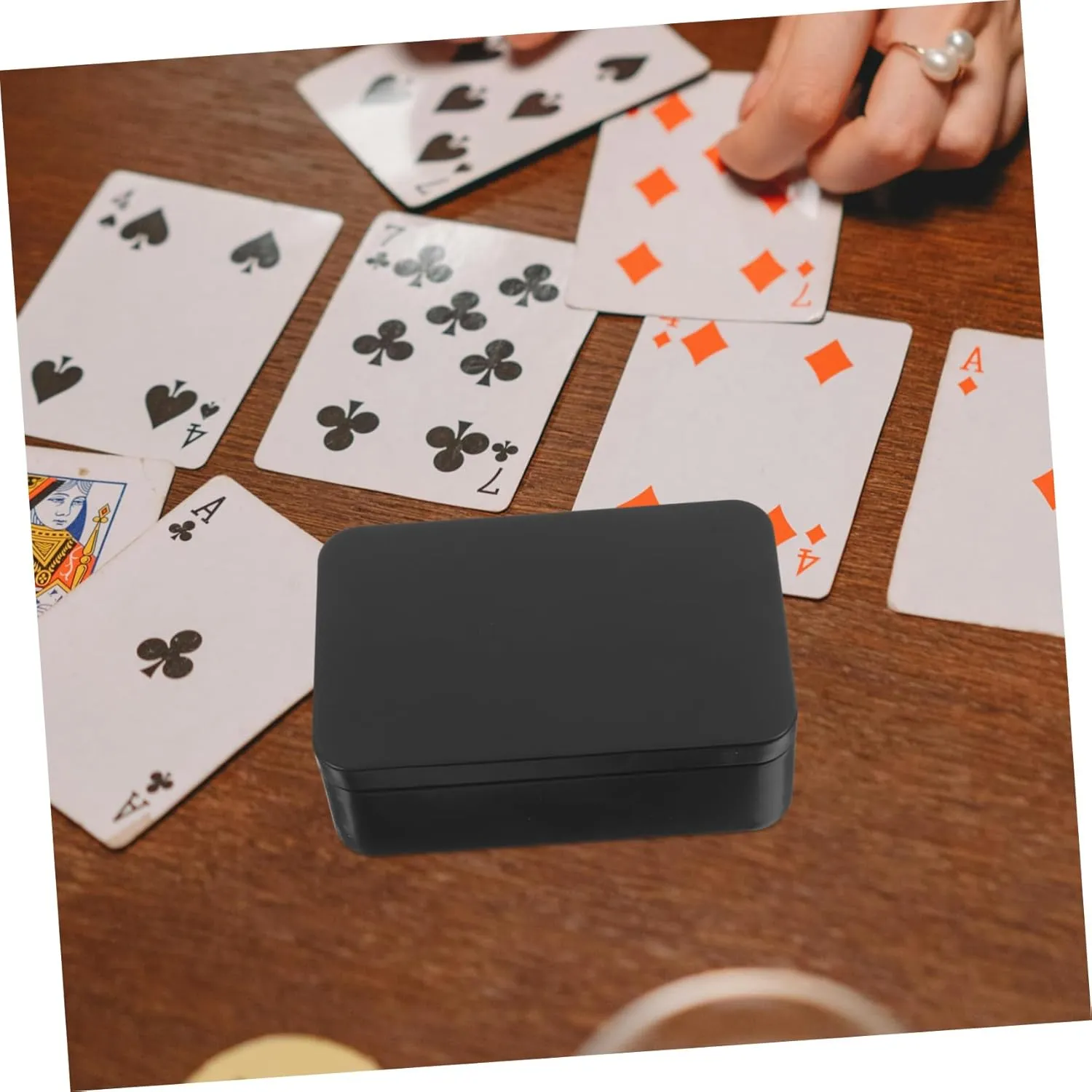 NUOBESTY 15pcs Tinplate Gaming Card Storage Case Portable Playing Card Organizer for Easy Access Versatile Use Resilient Design for Medications and Accessories