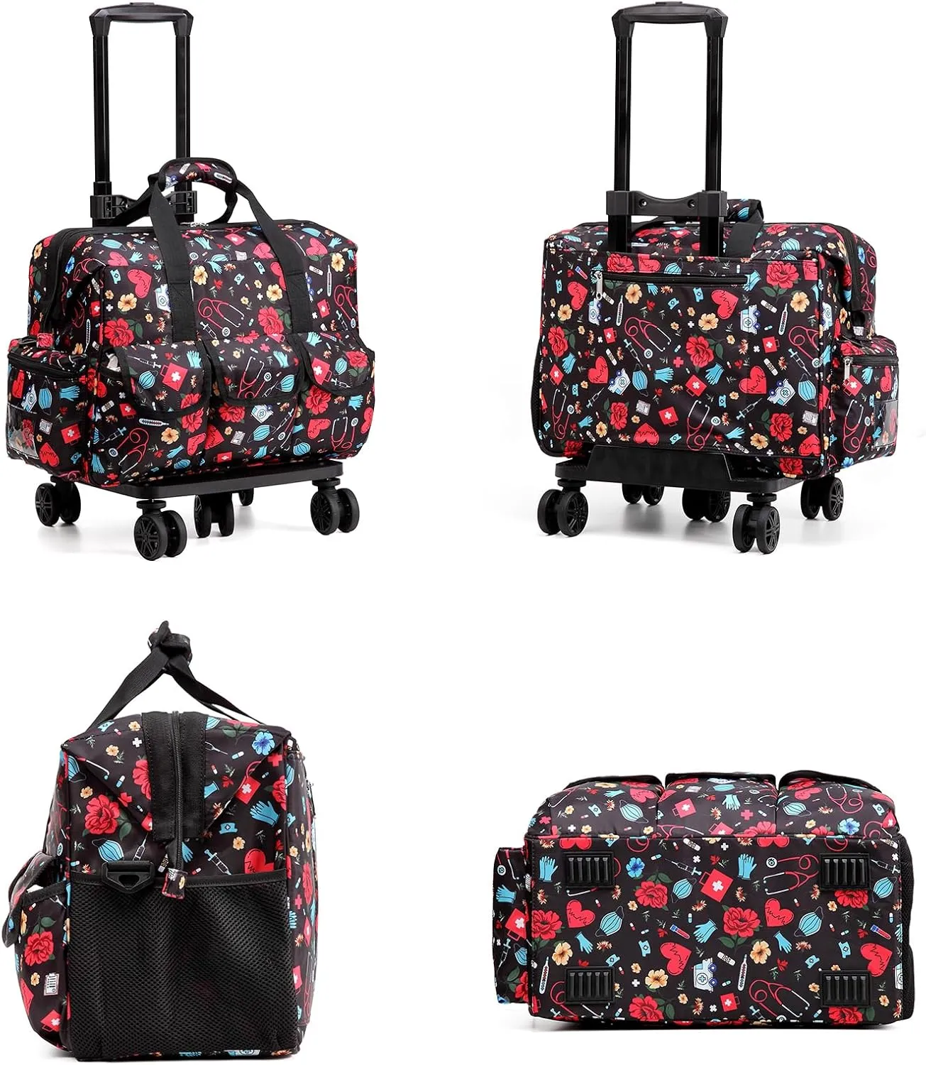 Nurse Rolling Medical Duffle Bag Work Nursing School College Student Must Have Clinical Home Health Cna Nr Gifts Carry On Bag with Wheels Doctor Emt Ems Healthcare Equipment Homecare Physician (Nurse)