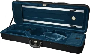 Nylon Black Square 4/4 Violin Case Full size professional rectangular violin hard case with hygrometer and backpack strap