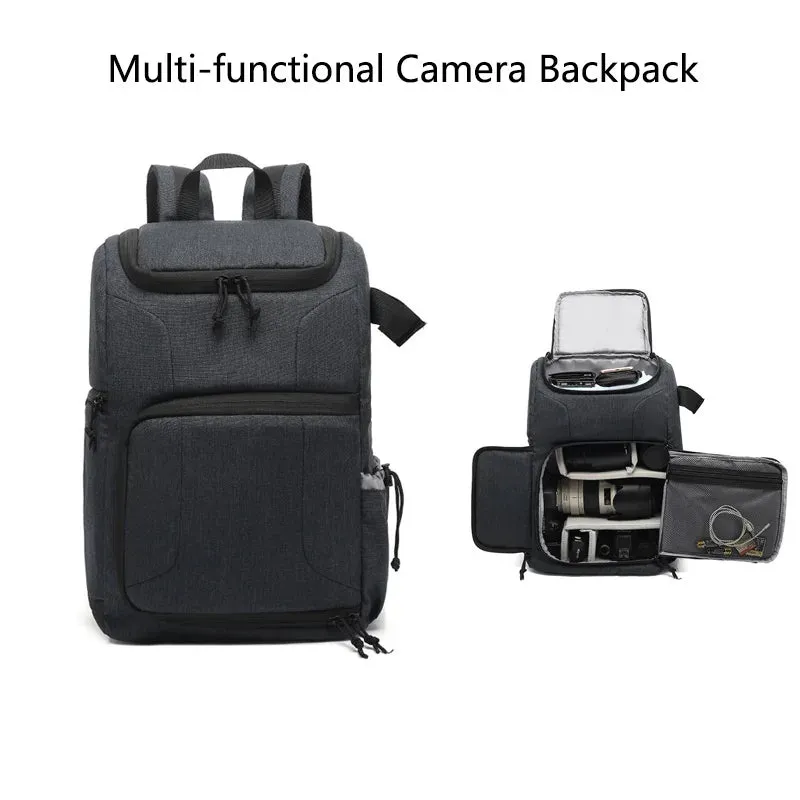 Nylon Waterproof Camera Backpack Multi-functional Outdoor Shoulder Bag for Canon Nikon Sony Xiaomi Laptop Tripod Lens Video Bag