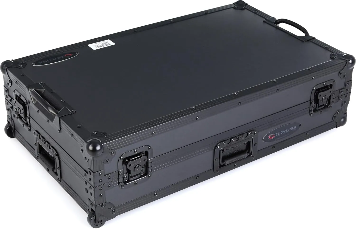 Odyssey FZGSRANE4W1BL Glide-style Flight Case for Rane Four with Wheels and 1U Rack - Black Label
