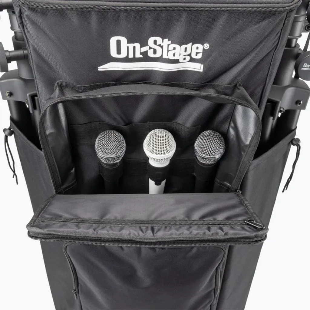 On Stage Gig Rider Rolling Gig Bag for Microphone Stands & Microphones
