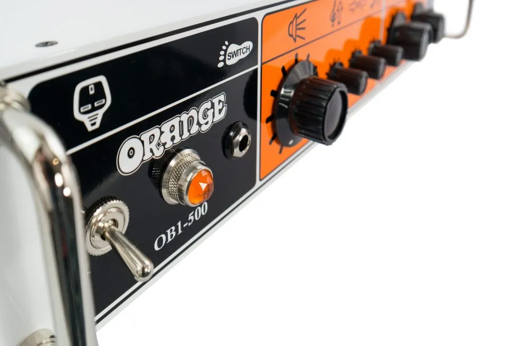 Orange OB1-500 500w Solid state rack-mountable bass amp head with footswitchable gain, direct and line outputs