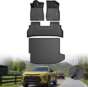 Original 2024 2025 Trax Floor Mats & Cargo Liner for Chevy Trax All Models - Custom Fit Trunk Mat - All Weather Car Mats for Chevrolet Trax 2024 2025 Accessories 1st & 2rd Row Mat